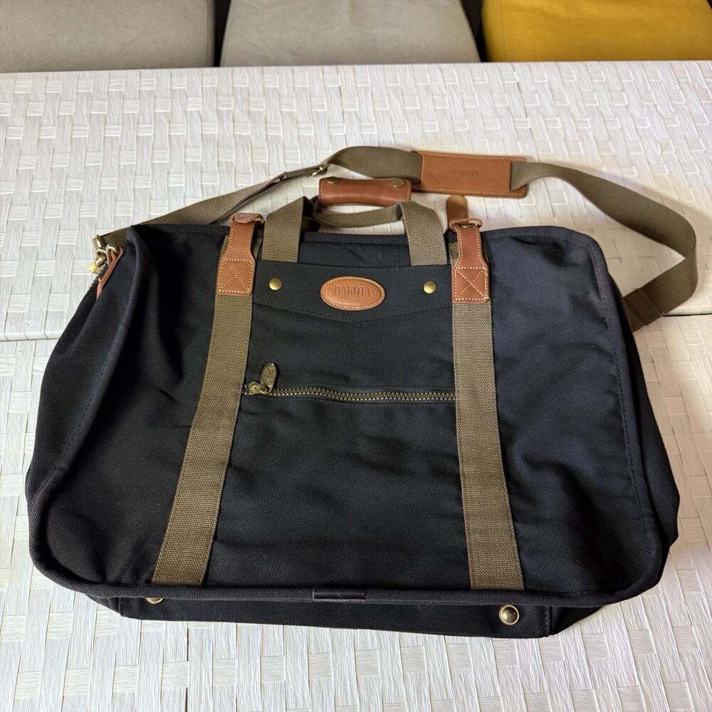 Tumi Dakota Weekender Carry On Bag Black Brown with Original Lock & Keys Travel